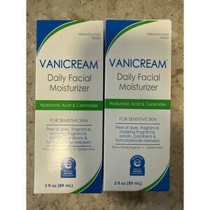 Vanicream Daily Facial Moisturizer with Hyaluronic Acid‎ & Ceramides 3oz 2 Pack